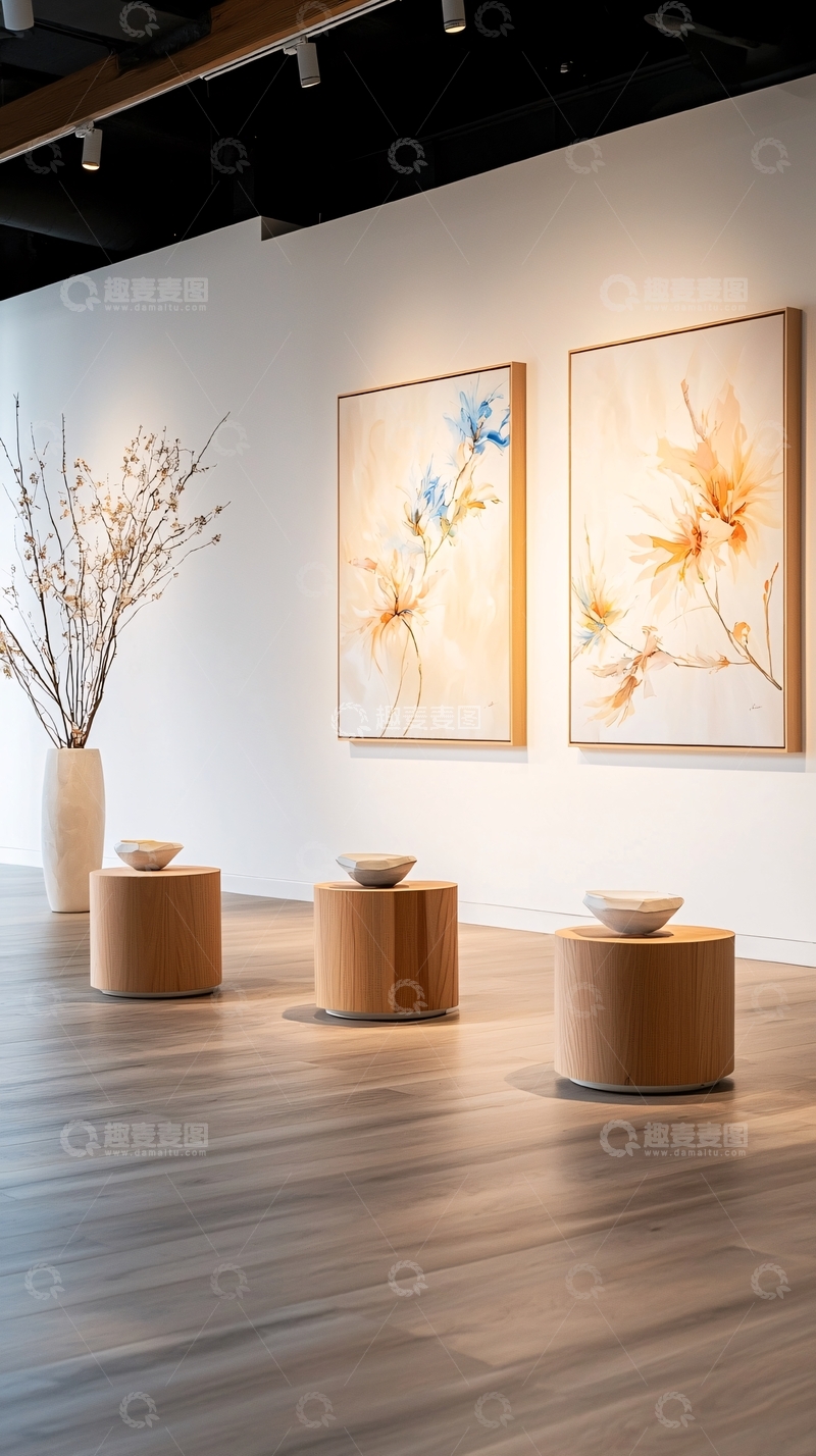 高清大图下载【趣麦麦图】现代艺术画廊展示