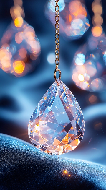 璀璨水晶吊坠背景图