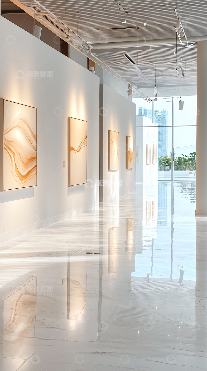 高清大图下载【趣麦麦图】现代艺术画廊展览厅
