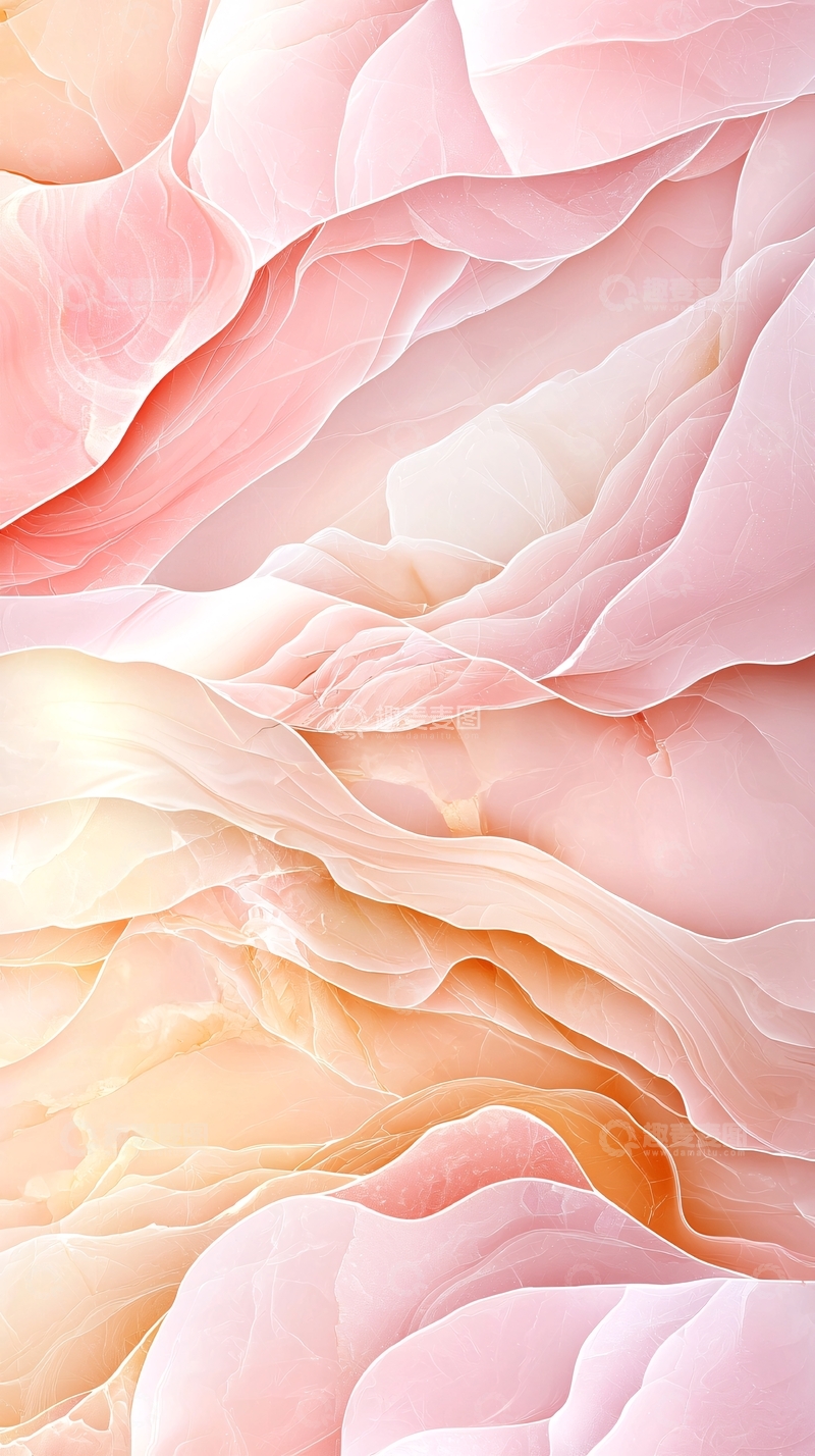 高清大图下载【趣麦麦图】粉色花瓣抽象艺术背景