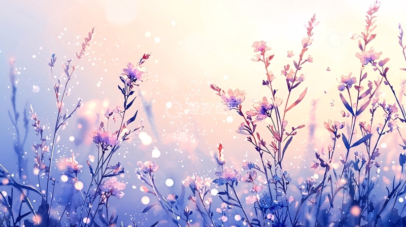 高清大图下载【趣麦麦图】梦幻花海背景图