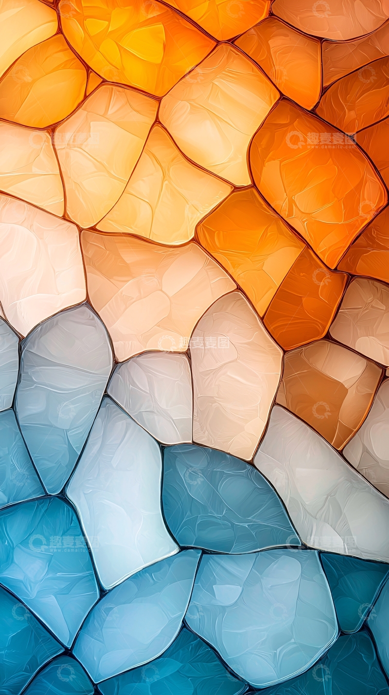 高清大图下载【趣麦麦图】抽象几何拼接色块背景图