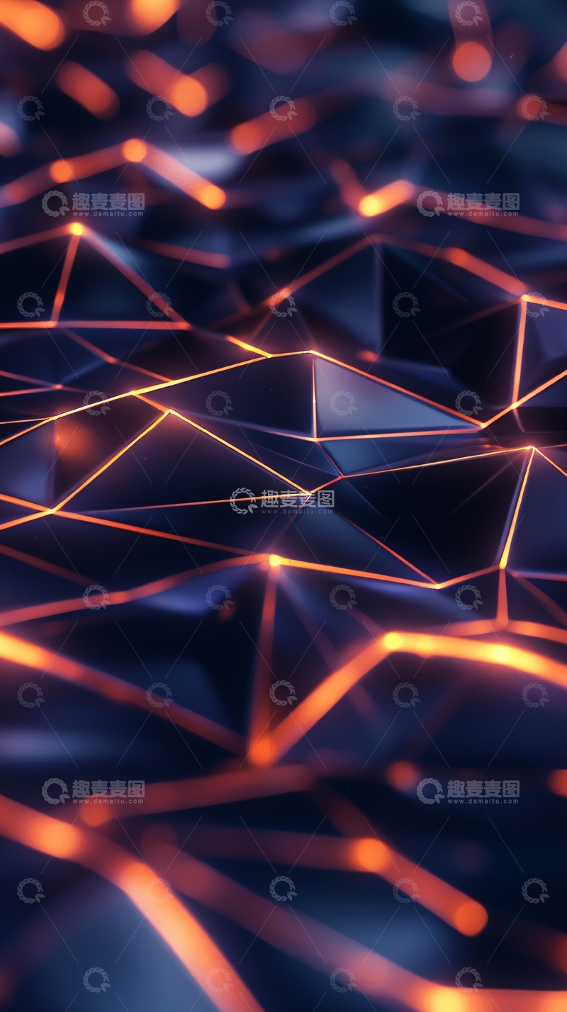 高清大图下载【趣麦麦图】未来科技感几何线条背景
