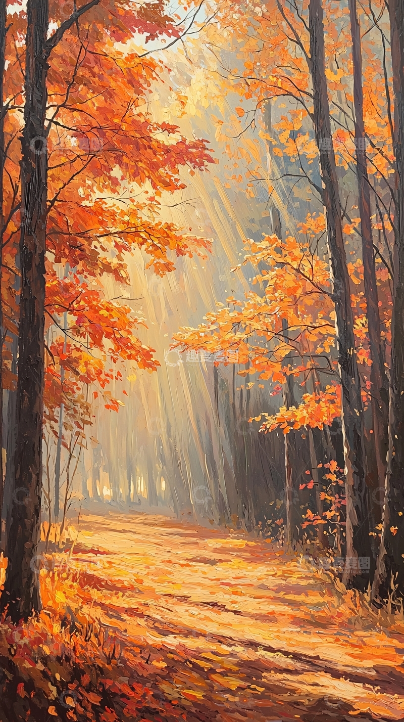 高清大图下载【趣麦麦图】秋日森林小径73