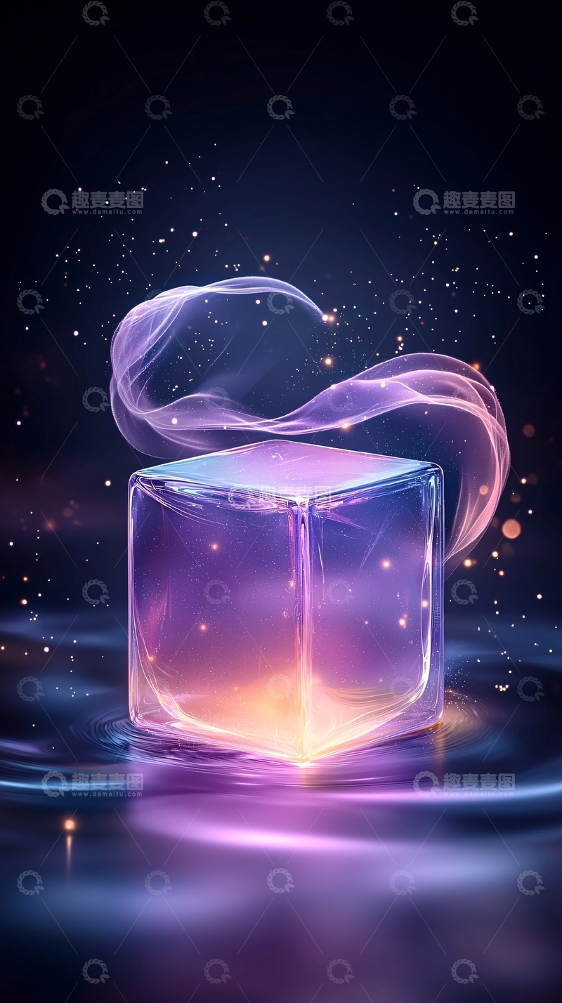 高清大图下载【趣麦麦图】魔方与神秘光晕