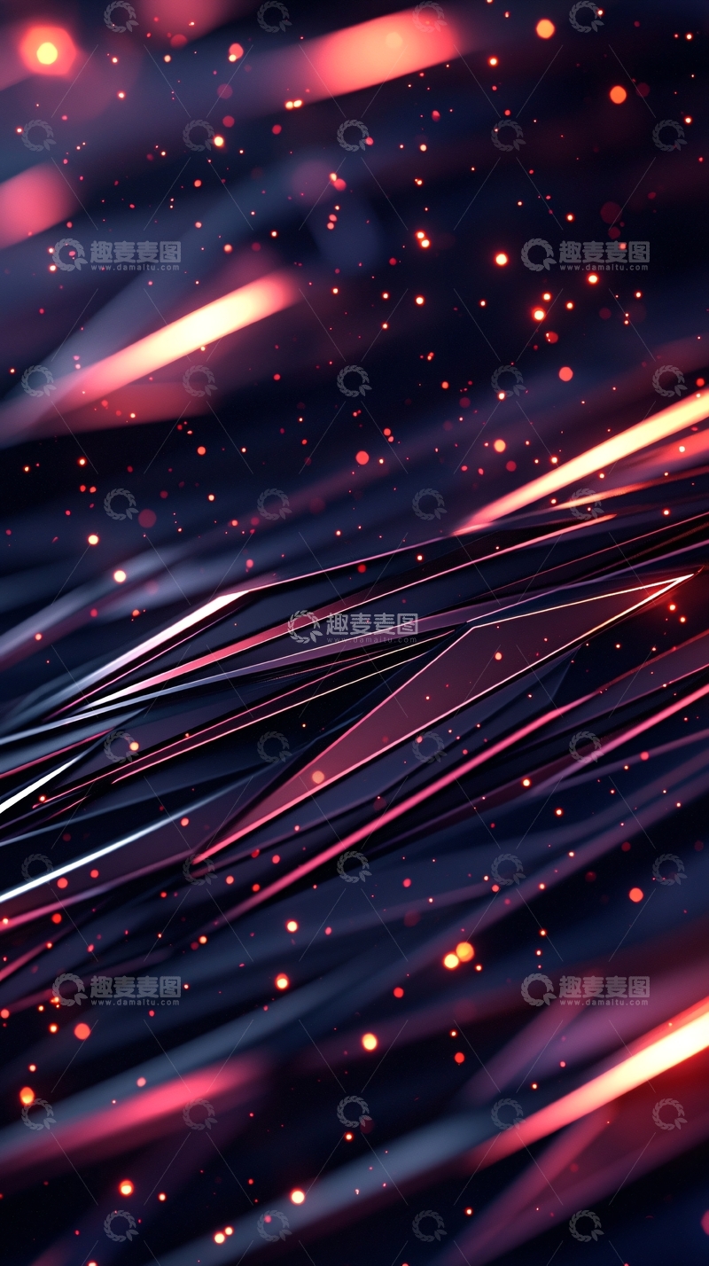 高清大图下载【趣麦麦图】霓虹光束与粒子背景