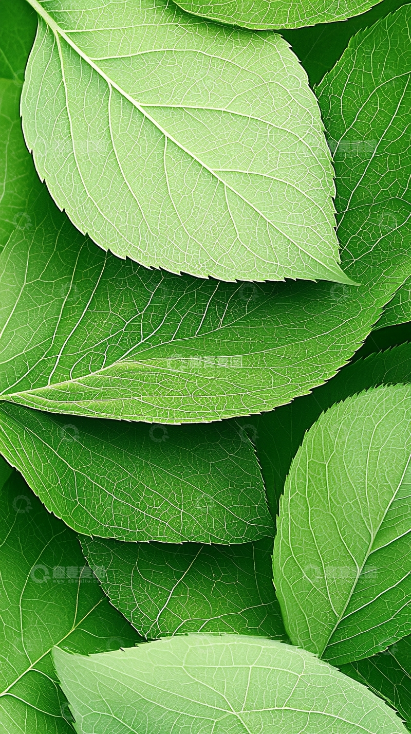高清大图下载【趣麦麦图】绿色叶子纹理背景素材