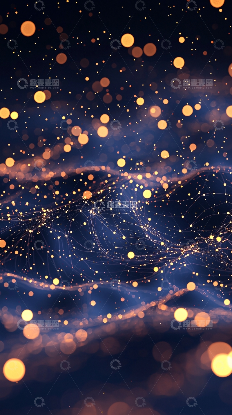 高清大图下载【趣麦麦图】光点闪烁的夜空背景