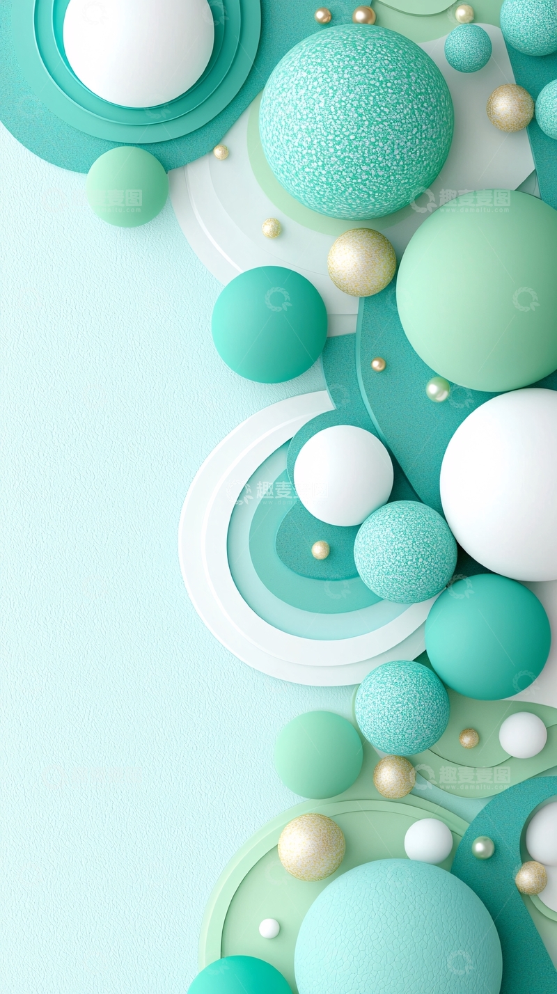 高清大图下载【趣麦麦图】清新几何抽象艺术背景