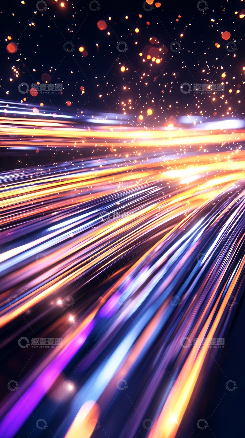 高清大图下载【趣麦麦图】光速流动的夜景