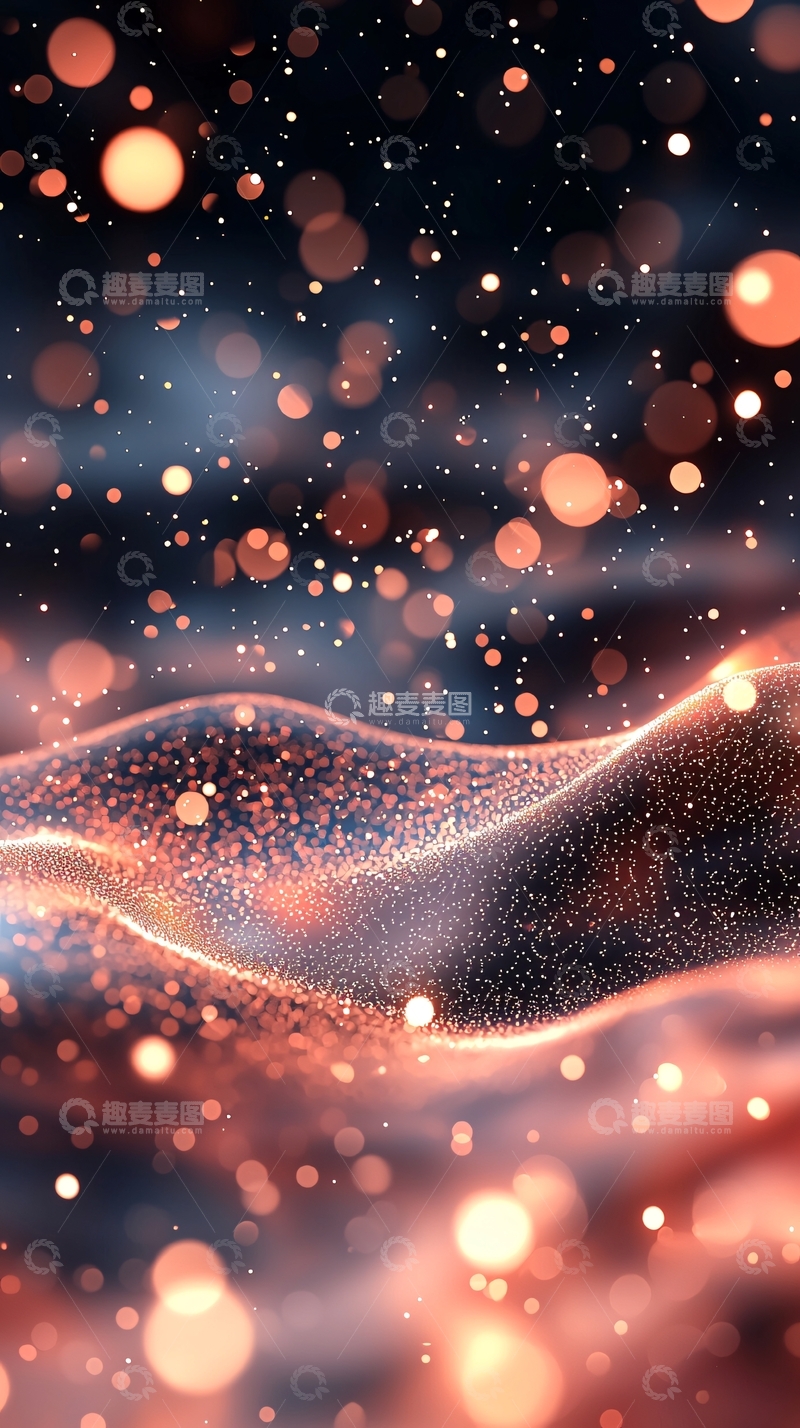 高清大图下载【趣麦麦图】梦幻粒子波光粼粼背景