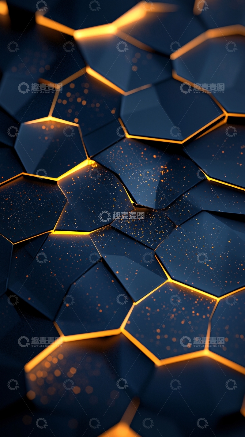 高清大图下载【趣麦麦图】深蓝几何光影纹理背景