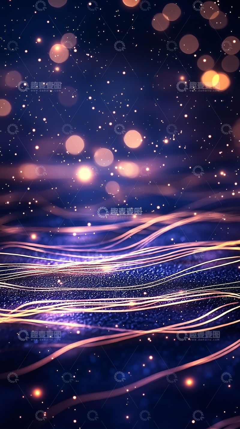 高清大图下载【趣麦麦图】梦幻星空光流背景图