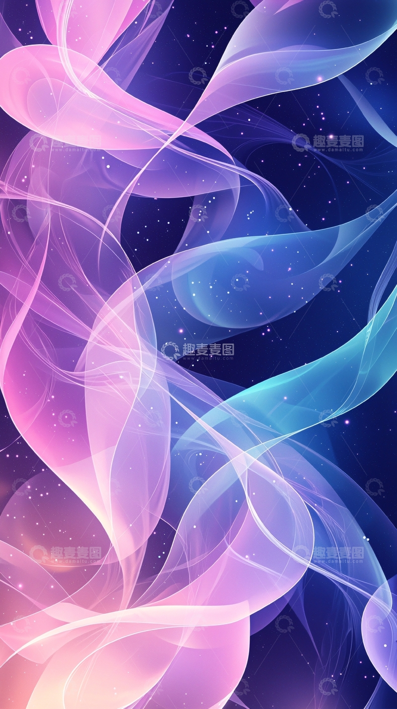 高清大图下载【趣麦麦图】梦幻星空抽象线条背景图