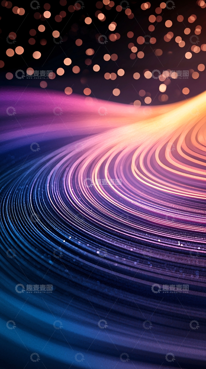 高清大图下载【趣麦麦图】光带流动夜景背景