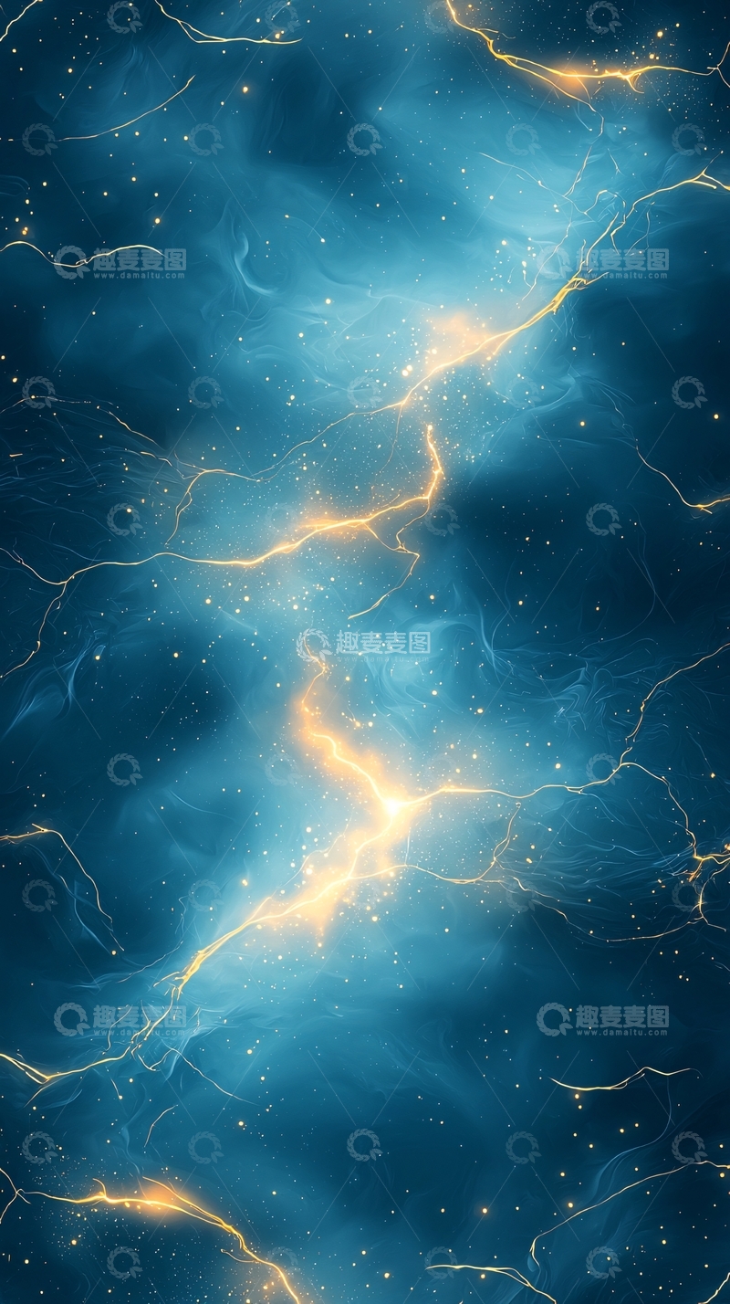 高清大图下载【趣麦麦图】星空电光闪烁背景