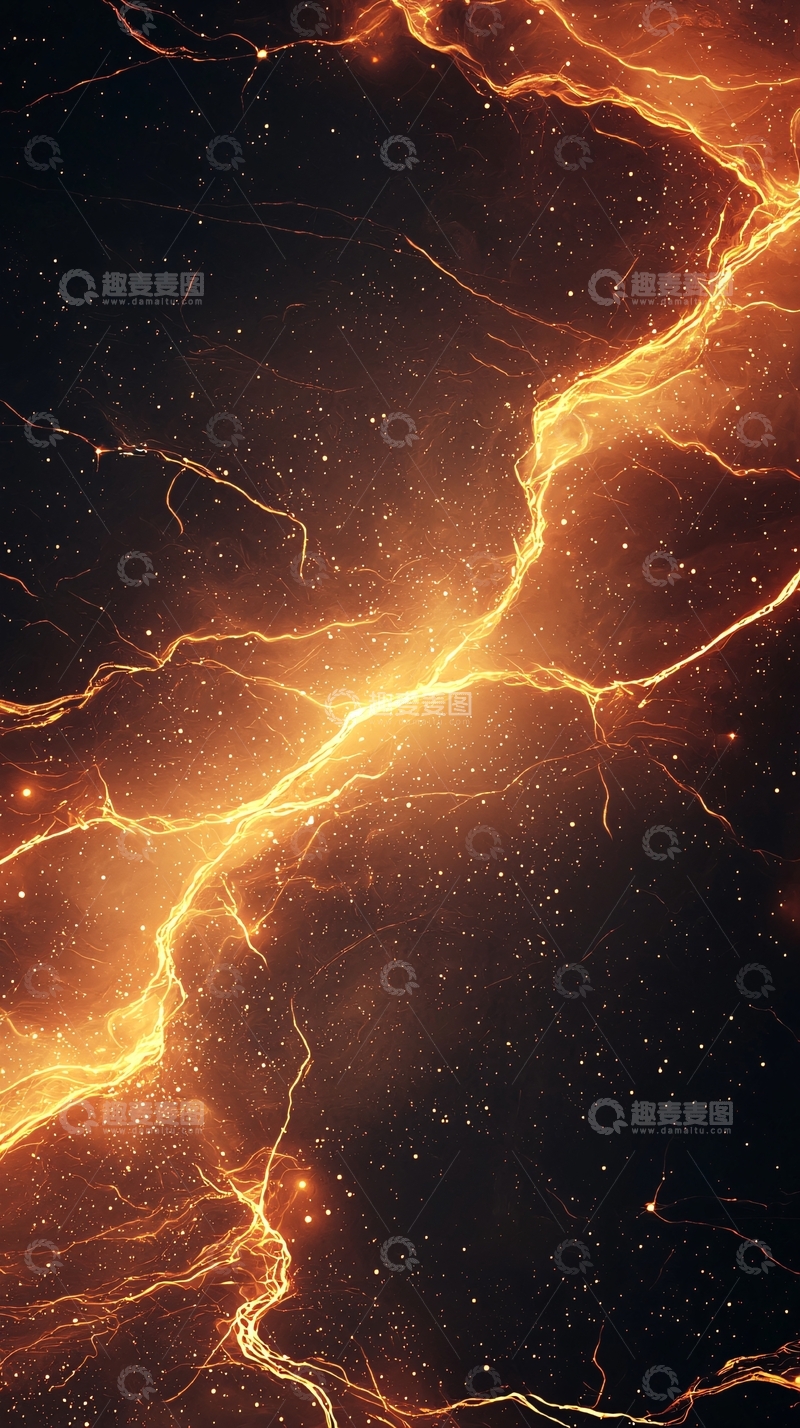 高清大图下载【趣麦麦图】电光火石星空背景