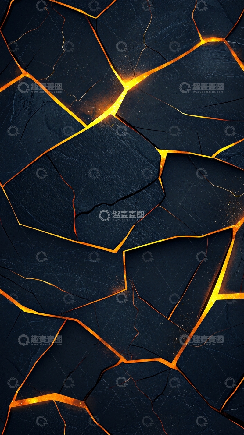 高清大图下载【趣麦麦图】裂纹火焰背景素材