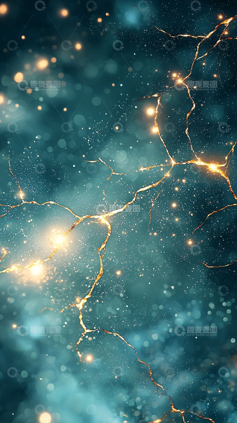 高清大图下载【趣麦麦图】裂纹星空背景图