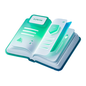 3D图标科技风绿色书籍