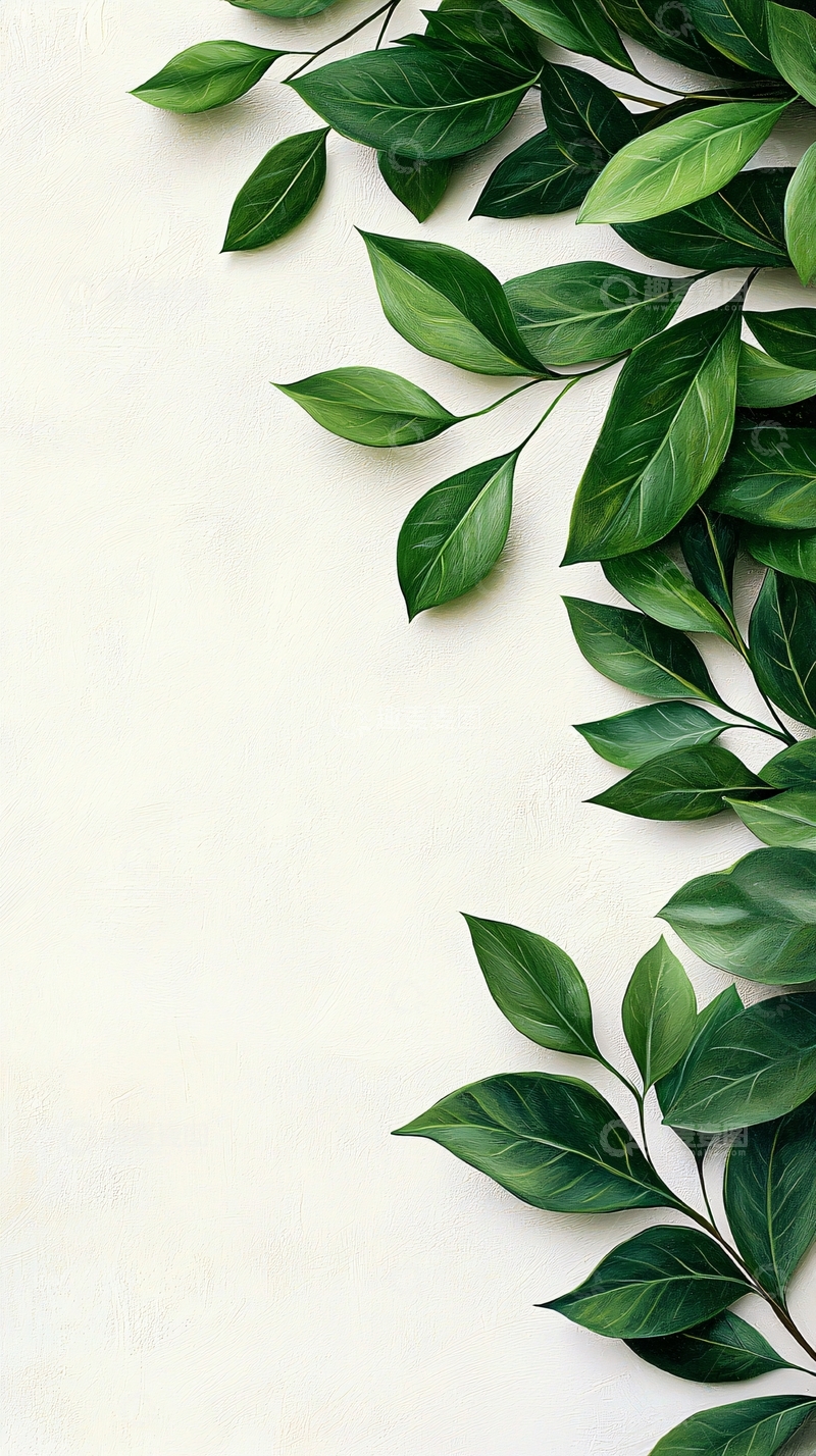 高清大图下载【趣麦麦图】绿色植物墙角装饰背景图