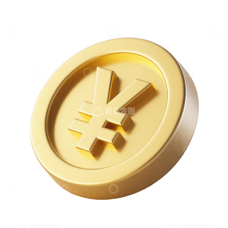 高清大图下载【趣麦麦图】促销元素金属质感3D金币