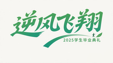 逆风飞翔 字体设计