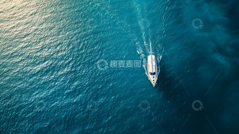 高清大图下载【趣麦麦图】大海上的小船1