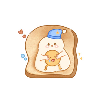 睡前哄娃的面包煎蛋