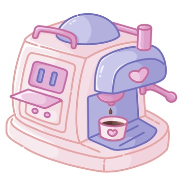 粉紫创意咖啡机