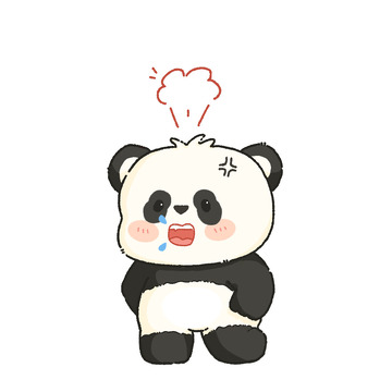 生气的大熊猫雪宝
