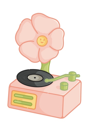 创意手绘留声机