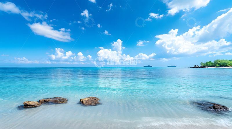 高清大图下载【趣麦麦图】夏日晴空碧海2