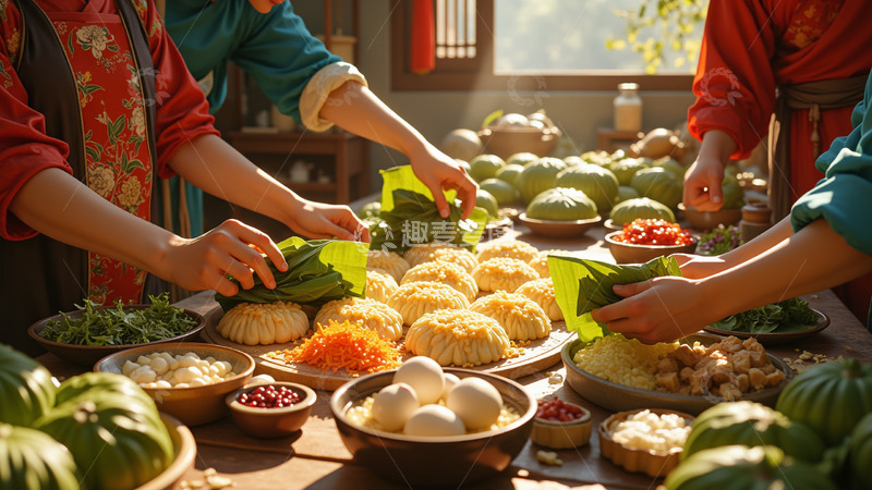 高清大图下载【趣麦麦图】绿色清新餐饮美食制作食品场景