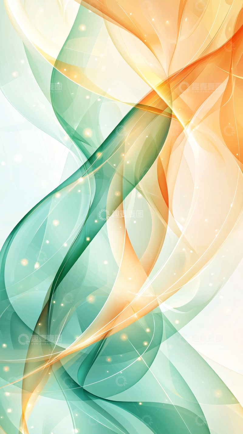 高清大图下载【趣麦麦图】抽象曲线光影背景