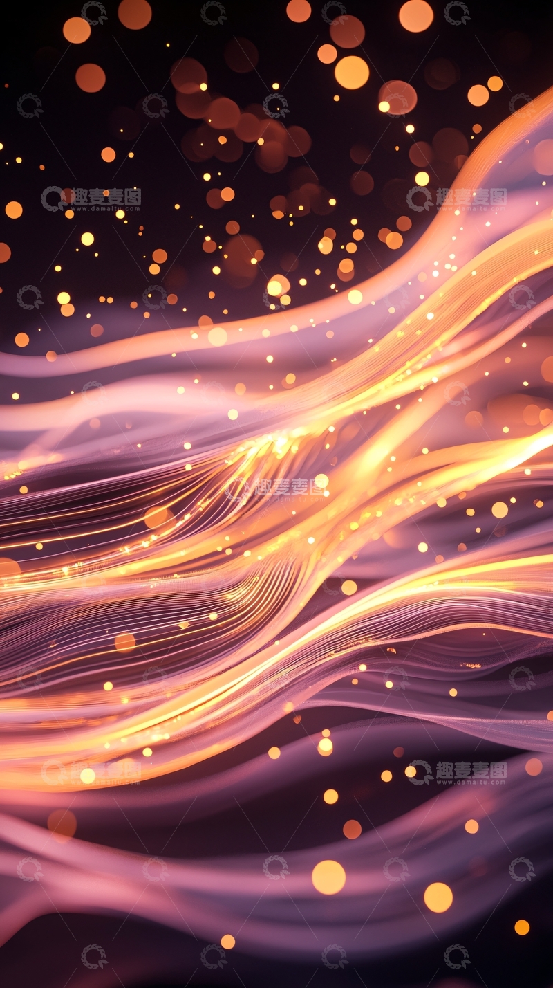 高清大图下载【趣麦麦图】光流与粒子动态背景