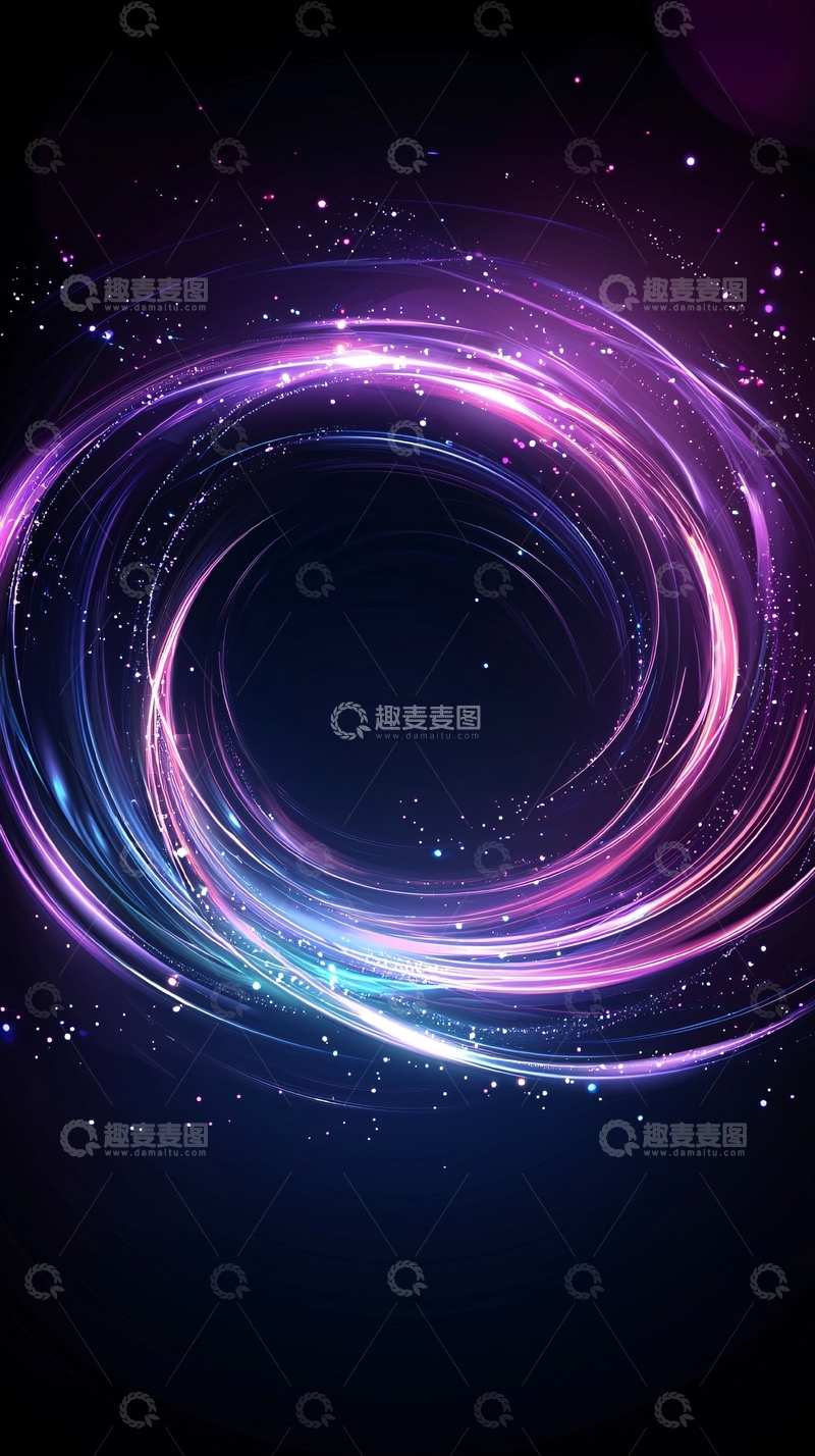 高清大图下载【趣麦麦图】紫色光圈动态壁纸