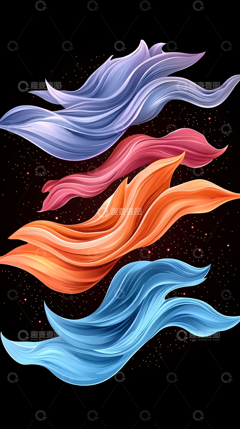 高清大图下载【趣麦麦图】色彩流动的抽象艺术背景