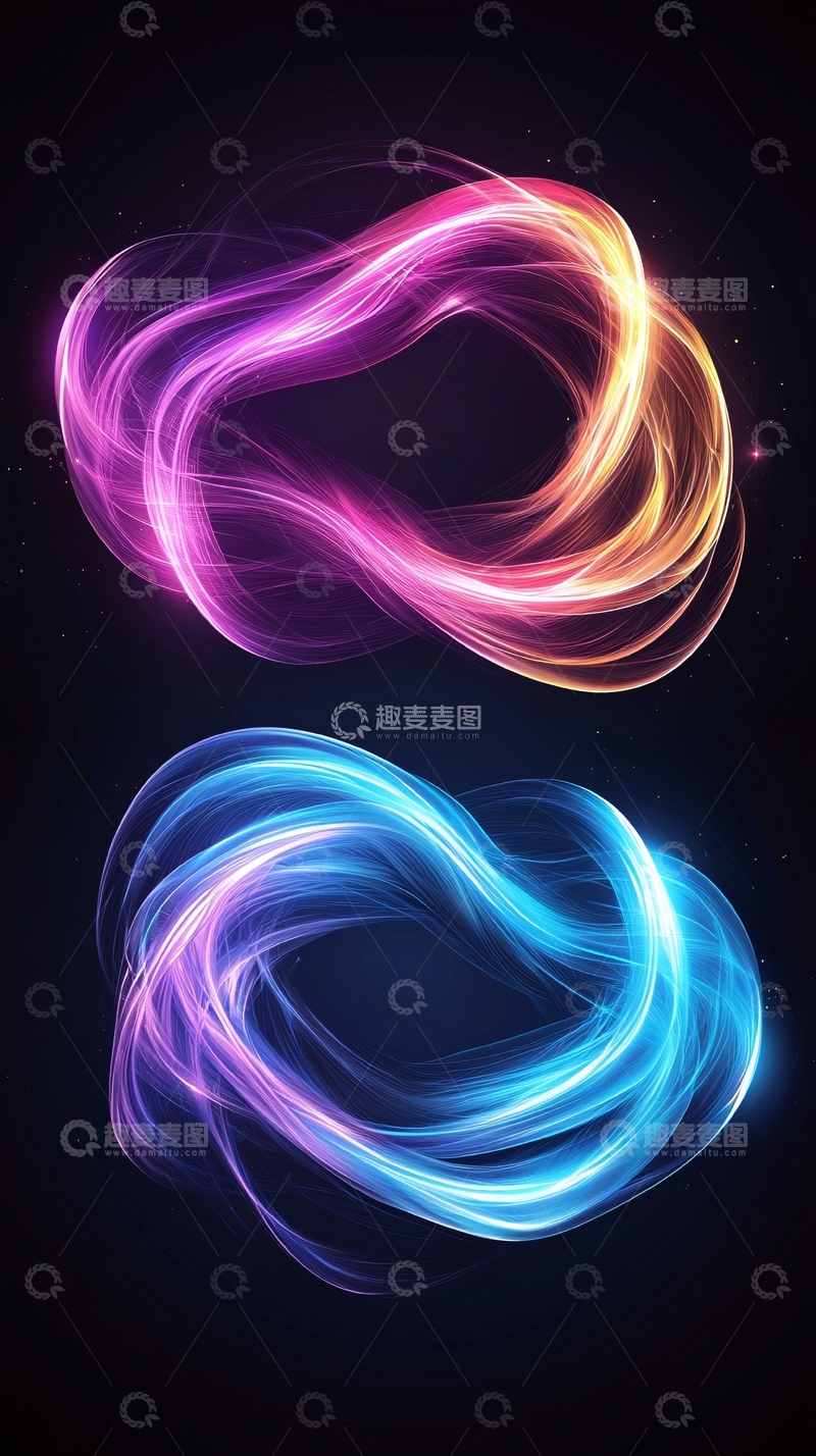 高清大图下载【趣麦麦图】光晕流动效果背景素材