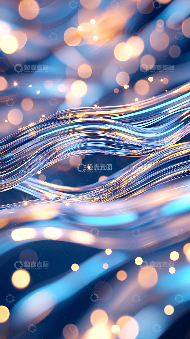 高清大图下载【趣麦麦图】光波流动抽象艺术背景