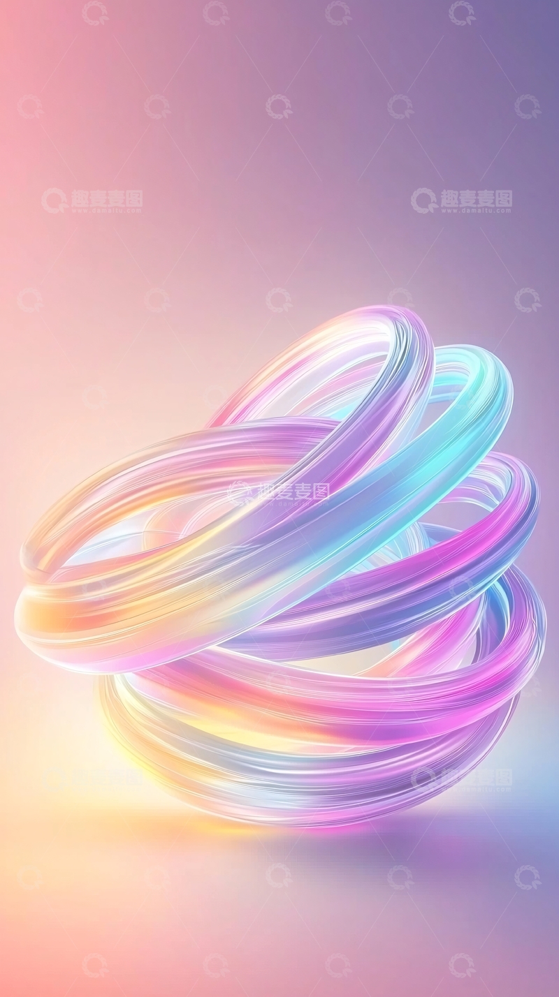 高清大图下载【趣麦麦图】色彩交织的动态环形艺术