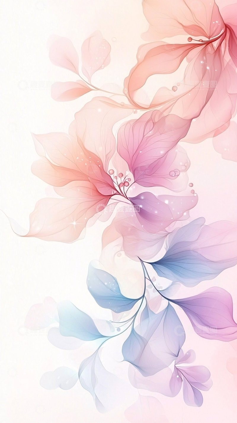 高清大图下载【趣麦麦图】梦幻花卉艺术背景图