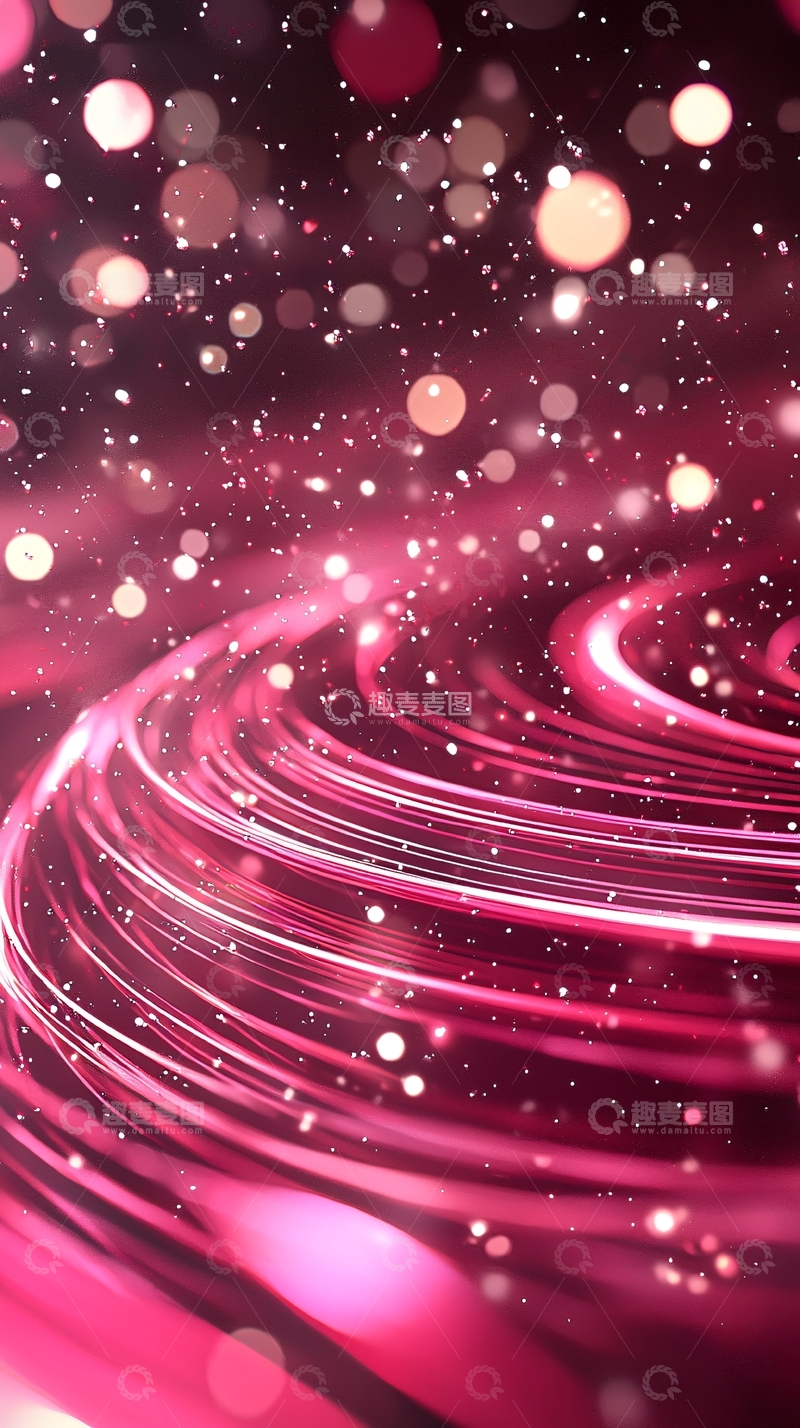 高清大图下载【趣麦麦图】粉色光晕流动背景素材