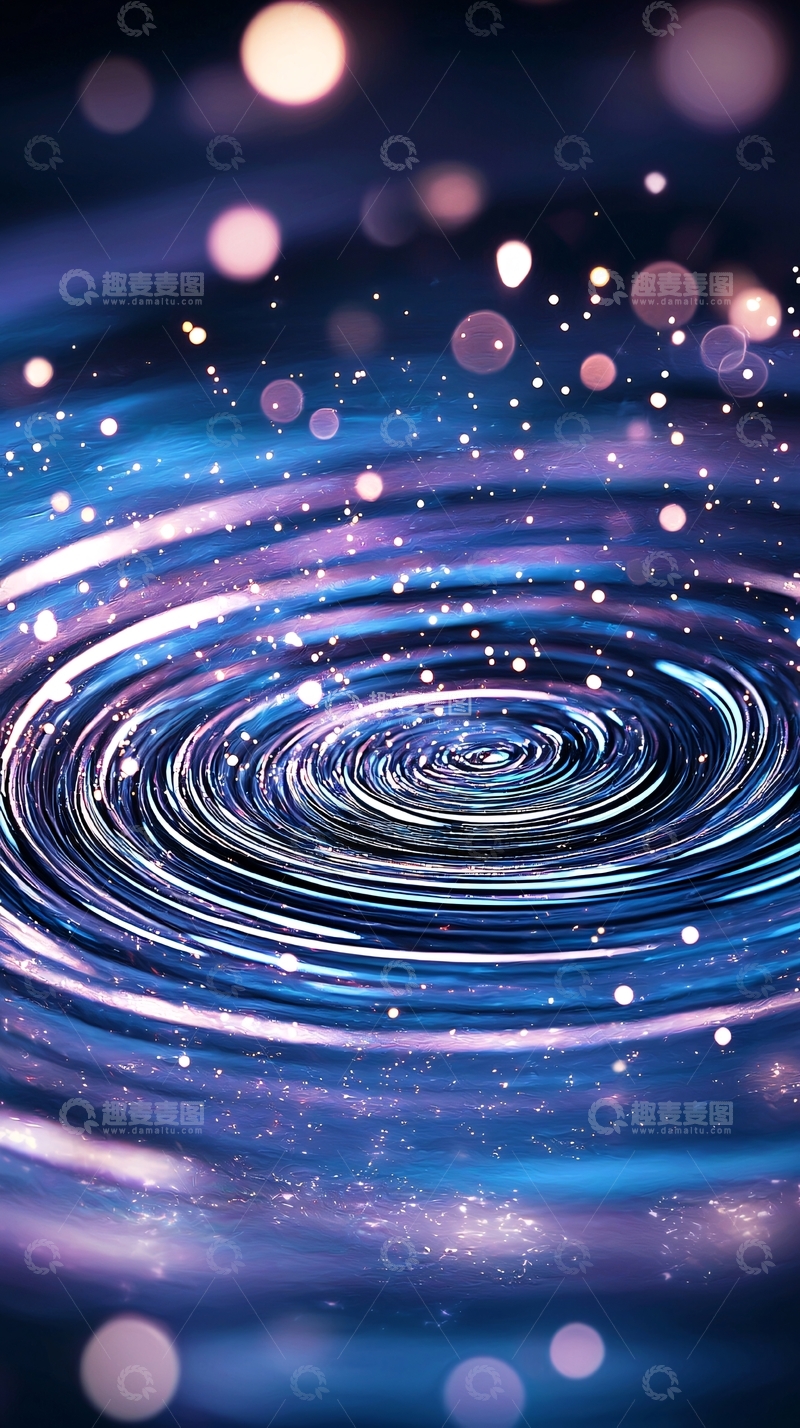 高清大图下载【趣麦麦图】梦幻星空漩涡背景图