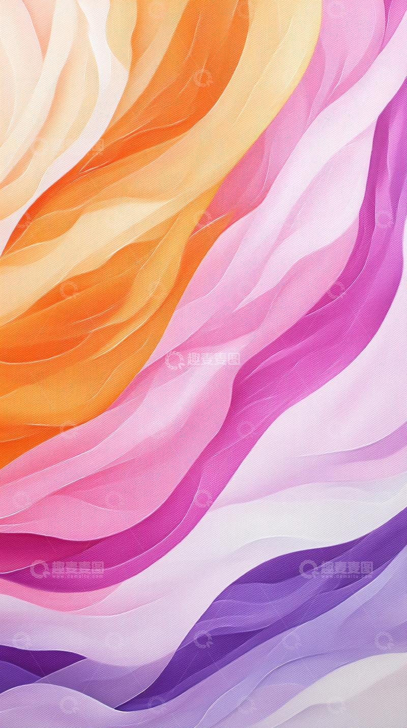 高清大图下载【趣麦麦图】彩虹渐变波纹抽象背景