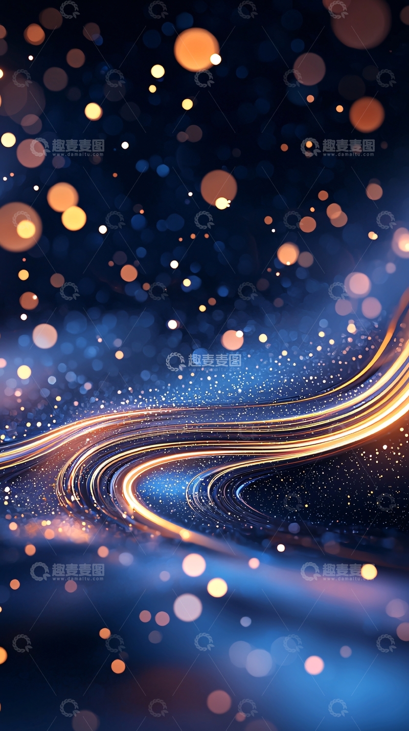 高清大图下载【趣麦麦图】梦幻星空光流背景图