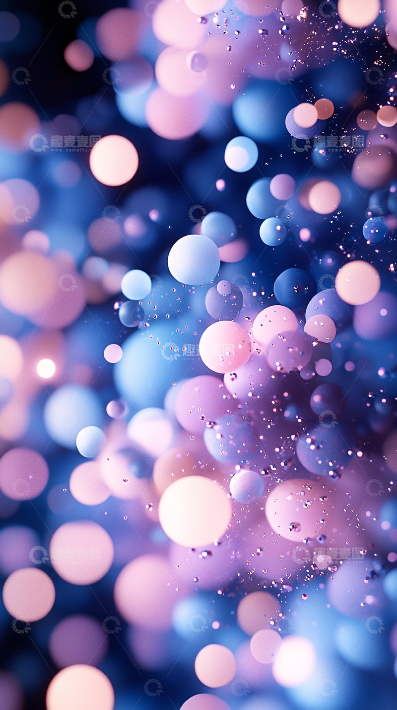 高清大图下载【趣麦麦图】梦幻泡泡背景素材