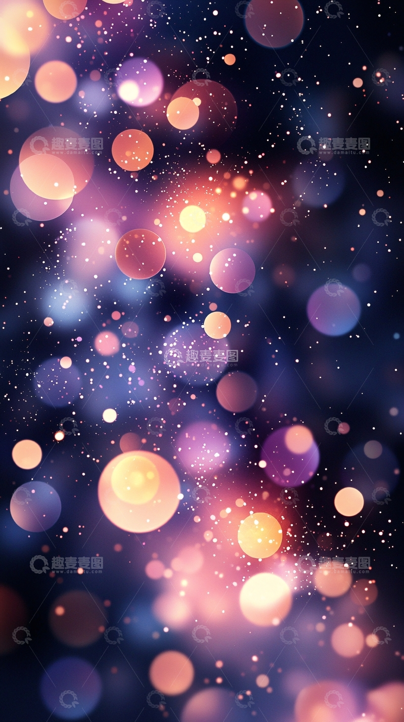 高清大图下载【趣麦麦图】梦幻光斑背景素材