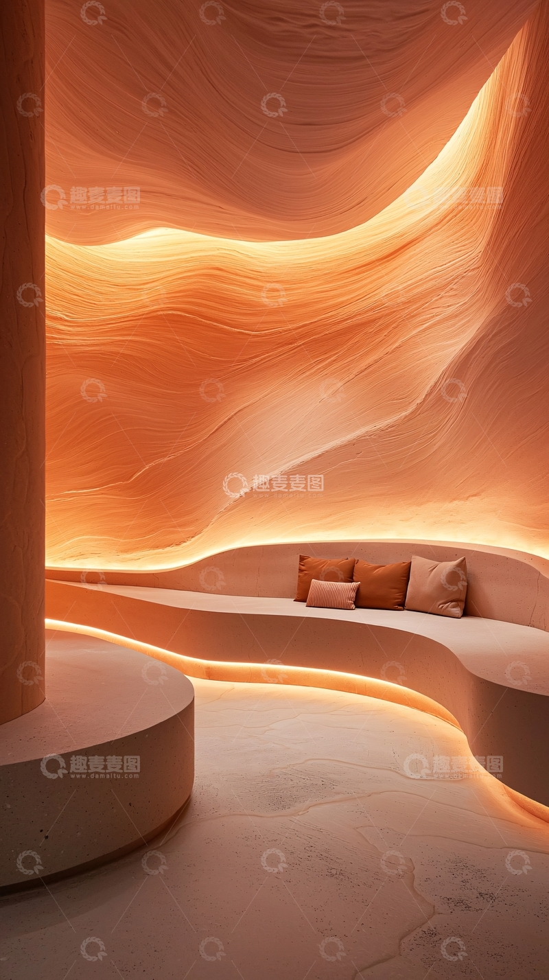 高清大图下载【趣麦麦图】沙漠岩石洞穴休息区