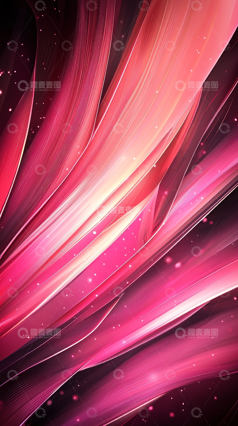 高清大图下载【趣麦麦图】粉色渐变抽象线条背景